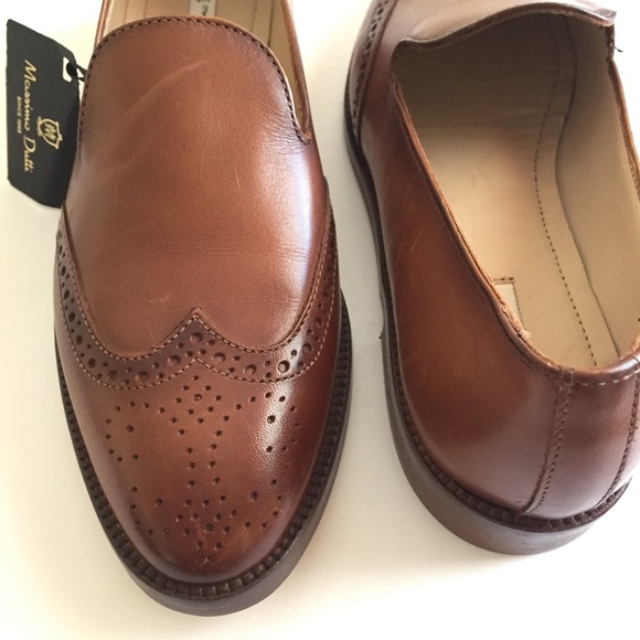 ‼️NWT: Massimo Dutti Leather Slip on Loafers sz 38